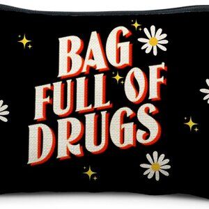 Full of Drugs Funny Makeup Bag for Women, Funny Gifts for Women, Funny G…